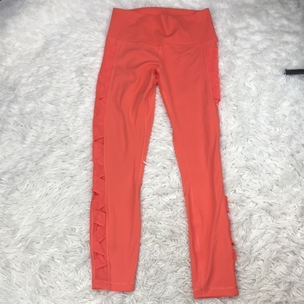 Lululemon Rise & Flow Tights Bright Orange - Picture 1 of 9